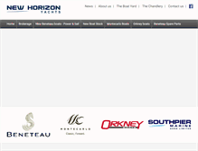 Tablet Screenshot of newhorizonyachts.com